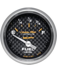 Chevelle Gas Gauge, 0-90 Ohm, Carbon Fiber Series, Autometer, 1964-1972