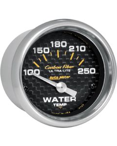 Chevelle Water Temperature Gauge, Electric, Carbon Fiber Series, AutoMeter. 1964-1972