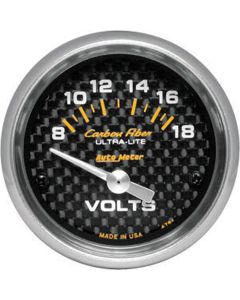 Chevelle Voltmeter, Carbon Fiber Series, AutoMeter, 1964-1972