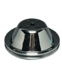 1955-1972 Chevy Truck Short Water Pump Pulley, Single Groove, Chrome