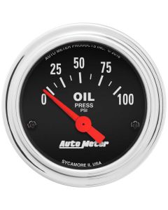  Oil Pressure Gauge, Chrome, AutoMeter