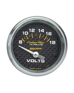 1947-1998 Chevy & GMC Truck Voltmeter Gauge, Carbon Fiber, AutoMeter