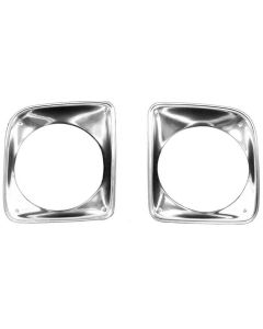 Chevy Truck Headlight Bezels, Aluminum, 1967-1968