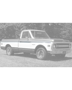 Chevy Truck Door Molding, Upper, Right, Custom Sport, 1969-1972