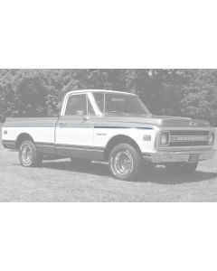 Chevy Truck Fender Molding, Upper, Front, Custom Sport, 1969-1972