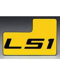 LS Conversion Throttle Body ID Plate, LS1, Yellow/Black