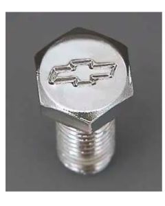 1957-1980 Chevy Truck Bowtie Timing Chain Cover Bolt Set, Small Block, Chrome