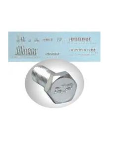 1955-1987 Chevy Truck Bowtie Engine Bolt Kit, With Short Water Pump & Exhaust Manifolds, Chrome, Small Block