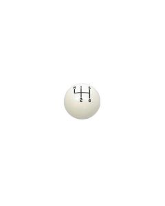 Hurst Shifter Knob, Off-White Ball, 4-speed Pattern,1969-1981