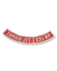 1964-1972 Chevy Truck  Air Cleaner Decal, "Turbo-Jet 335 hp