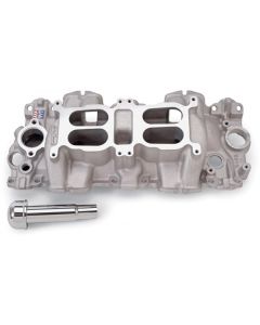 Full Size Chevy Intake Manifold, 348 & 409ci, Dual-Quad, Large Port, Aluminum, Edelbrock, 1958-65