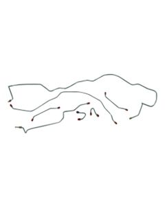 Chevy Truck Brake Line Kit, Stainless Steel, Front, Non-Power, Disc, 1971-1972