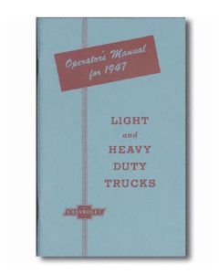 Chevy Truck Owner's Manual, 1947