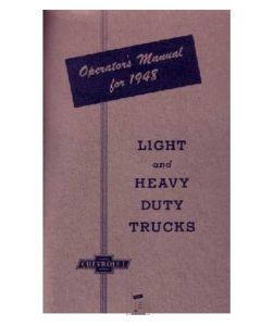 Chevy Truck Owner's Manual, 1948