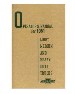 1951 Chevy Truck Owner's Manual