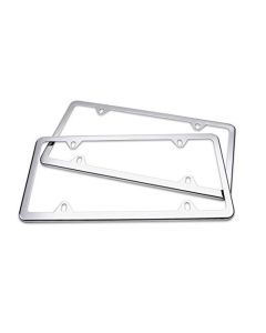 License Plate Frames, Stainless Steel