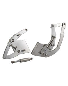 Chevy Truck Billet Aluminum Hood Hinges, Polished Finish, Eddie Motorsports, 1955-1957