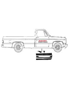 Chevy Truck Rocker Panel Repair Kit, Left, 1973-1987