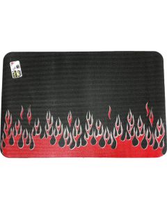 Chevy Fender Cover, Gripper, Flames, Red/Siver