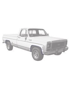 1981-87 Chevy Truck Molding Wheel Opening Front Right