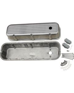 Chevy Big Block Valve Covers, Ball Milled Polished Aluminum, 1965-1995