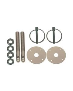 Aluminum Hood Pin Kit, Silver