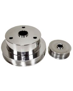Chevy Truck Serpentine Pulley Set, Polished Aluminum, 1988-1994