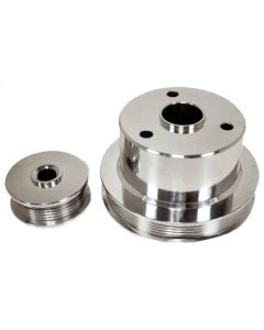 Chevy Truck Serpentine Pulley Set, Polished Aluminum, 1994-1996