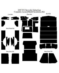 Chevy & GMC Suburban Insulation, Quiet Ride, Complete Kit, 1947-1953