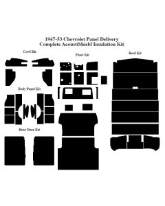 Chevy & GMC Truck Insulation, Quiet Ride, Complete Kit, Panel Delivery Truck, 1947-1953