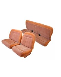 Chevy & GMC Truck Seat Cover, Bench Seat, Front and Rear, Extended Cab, Two-Tone, Encore Velour, 1988-1991