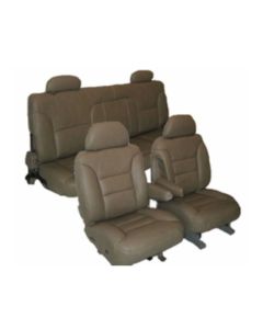 Chevy & GMC Truck Seat Cover, Front Bucket, Rear Bench, Extended Cab, Leatherette Vinyl, Silverado, 1995-1998
