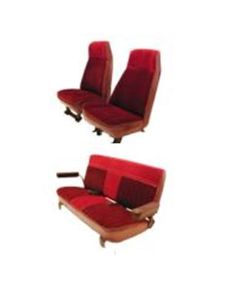 Chevy & GMC Blazer/Jimmy Seat Cover, Front Bucket, High Back, Rear Bench, Vinyl/Velour, 1973-1987