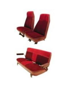 Chevy & GMC Blazer/Jimmy Seat Cover, Front Bucket, High Back, Rear Bench, Vinyl, 1973-1987