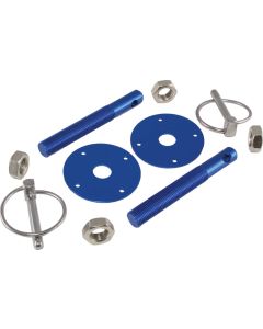 Aluminum Hood Pin Kit, Blue