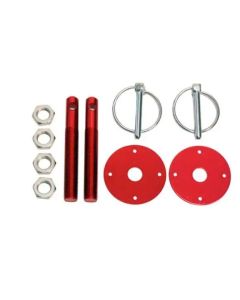Aluminum Hood Pin Kit, Red