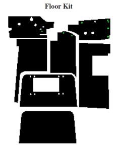 Chevy Insulation, QuietRide, AcoustiShield, Front Floor Kit, Suburban, 1954-1955