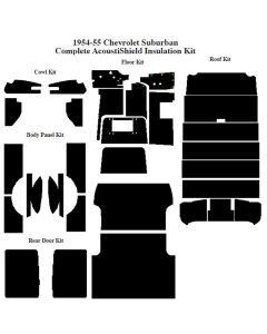 Chevy Insulation, QuietRide, AcoustiShield, Complete Kit, Suburban, 1954-1955