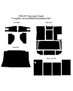 Chevy Insulation, QuietRide, AcoustiShield, Complete Kit, Truck, 1954-1955