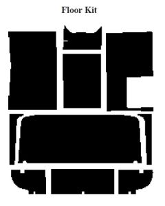 Chevy Insulation, QuietRide, AcoustiShield, Floor Kit, Truck, 1954-1955