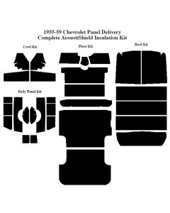Chevy Insulation, QuietRide, AcoustiShield, Complete Kit, Panel Delivery Truck, 1955-1959