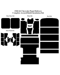 Chevy Insulation, QuietRide, AcoustiShield, Complete Kit, Panel Delivery Truck, 1960-1966