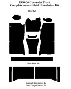 Chevy Insulation, QuietRide, AcoustiShield, Complete Kit, Truck, 1960-1966