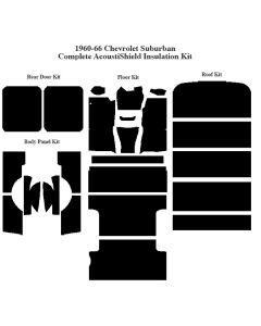 Chevy Insulation, QuietRide, AcoustiShield, Complete Kit, Suburban, 1960-1966