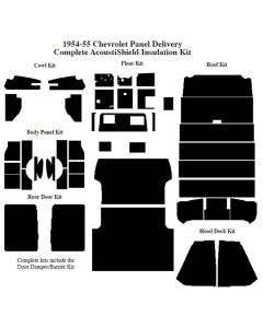 Chevy Insulation, QuietRide, AcoustiShield, Complete Kit, Panel Delivery Truck, 1954-1955