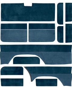 Chevy Suburban Door Panel Set, Encore Velour With Carpet, With Rear Cargo Doors, 1989-1991