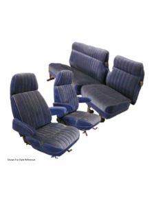 Chevy Suburban Seat Cover Set, Complete, Leather, With Vinyl Sides And Back, 1981-1991