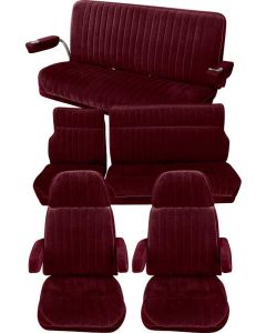 Chevy Suburban Seat Cover Set, Complete, Silverado Model, Encore Velour, 1981-1991