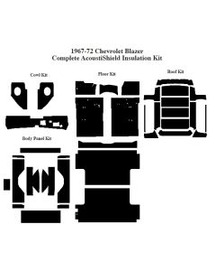 Chevy Insulation, QuietRide, AcoustiShield, Complete Kit, Blazer, 1967-1972