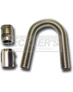 Chevy Radiator Hose Kit, Chrome Plated Stainless Steel, 24", 1949-1954